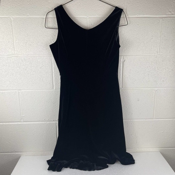 feroux black velvet womens dress Made In japan - Picture 9 of 10